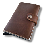 Nahast kaarditasku TeamBa, pruun