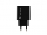 Laadija - NATEC - RIBERA - 20W - 1XUSB-A - 1XUSB-C PD3.0 QC3.0 - Must