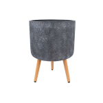 Lillepott Eden D37xH30cm, jalgadel, tumehall
