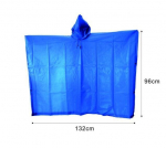 Vihmamantel, sinine, pikkus 96 cm, laius 132 cm