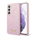 Guess &uuml;mbris Samsung Galaxy S23 Plus GUHCS23MHGGSHP roosa k&otilde;va &uuml;mbris Glitter Script jaoks