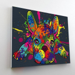 Maalimine numbrite j&auml;rgi, Prantsuse Buldog, Splat Planet, 30x40 cm