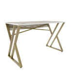 Laud Asir, 120x60x75 cm, valge/kuldne