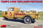 Liimitav mudel MiniArt 38045 Tempo A400 Tieflader Pritsche 3-Wheel Beer Delivery Truck 1/35