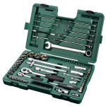 Peade ja v&otilde;tmete komplekt Sata 1/4" + 1/2", 76 tk