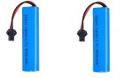 2tk liitium-ioon aku 3.7V 3000mAh pistik SM-2P, &uuml;hildub DE45 DE42 1:14 trackless ja drift racingiga