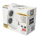 Nutikas topeltpistik Entac WiFi&Bluetuth