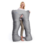 U-kujuline magamis- ja toitmispadi rasedatele, hall, 100x150cm