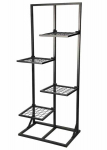 Metallist lillealus 4 lillele, 102 cm, must