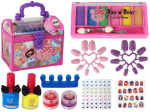 Laste ilukomplekt LeanToys Pink Case DIY Makeup Nails Accessories, 1 tk