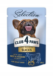 Club 4 Paws Premium m&auml;rgtoit koertele - veiseliha k&ouml;&ouml;giviljadega kastmes 12 x 85g