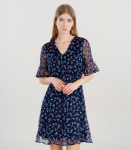 Vero Moda naiste kleit 10306038*03, tumesinine/roosa