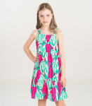ONLY laste kleit 15320288*01, roheline/fuksia