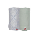 Lina Lodger Swadler Solid Matcha, Peppermint/Blue Fogg, 110x110 cm, 2 tk.