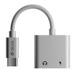 Devia adapter Smart USB-C - USB-C (port) + USB-C (port) valge