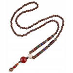NEPAL BUDDHIST MALA Tiibeti KORALLID TALISMAN HMADE puidust kaelakee EL76, NEPAL BUDISTŲ MALA Tibeto koralų TALISMAN HMADE mediniai karoliai
