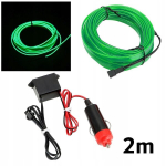 Neon Wire Auto Ambient Light 2m Roheline, ME Premium, Neono Vielos Automobilio Aplinkos &Scaron;viesos 2m Žalios Spalvos, ME Premium