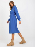 dunkelblaues sweatshirtkleid aus baumwolle, One size