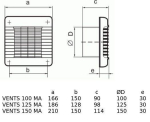 VENTS 100 MA T vannitoaventilaator, biały