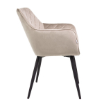 S&ouml;&ouml;gitoa tool Homla, liivakarva, Kėdė | SHELTON | veliūras, smėlio spalvos | 56x60x84cm | 860510