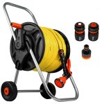 Sunflex 1/2 aiavooliku komplekt + tarvikud, 20 m, 3 liitmikku, pihustusp&uuml;stol, voolikuk&auml;ru, kollane