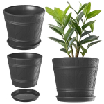 Lillepoti kate Lillepoti alusega Grafiit 22cm
