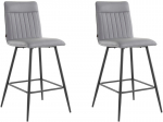 2 baaritooli komplekt Notio Living Zeta, hall/must