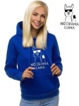 Soodus Sinine naiste kapuutsiga kampsun No drama Llama