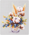 Tikkimiskomplekt Magic Needle "Blooming Cotton and Blueberry" 510-226