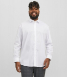 Meeste s&auml;rk JJJOE SHIRT LS PLAIN PS Slim Fit 12200623 Valge