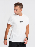Meeste valge T-s&auml;rk Dad Square (must)