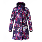 Huppa Naiste talveparka MINNA, dark lilac pattern