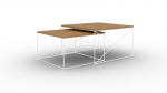 2-osaline kohvilaudade komplekt ADRK Furniture Licco, pruun/valge