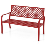 Costway aiapink metallist ilmastikukindel pink ,127 x 62 x 86 cm punane