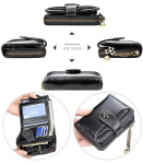 Klassikaline rahakott, v&auml;ike retro naiste rahakott, must