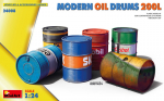 Liimitav mudel MiniArt 24008 Modern Oil Drums 200L 1/24