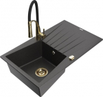Graniidist k&ouml;&ouml;givalamu Mexen Cesar segisti ja sifooniga, Black granite/Black/Gold
