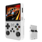 M&auml;ngukonsool R36S Retro pihuarvutiga videom&auml;ngukonsool Linuxi s&uuml;steem 3,5 tolli IPS-ekraaniga kaasaskantav taskuvideopleier 64 GB 10000+ m&auml;ngud, Balta be kortelės