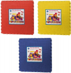 Poroloon puslematt 4 tk. kollane 120x120 cm