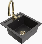 Graniidist k&ouml;&ouml;givalamu Mexen Vito segisti ja sifooniga, Black granite+Gold