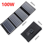 100W/80W/60W kokkupandav p&auml;ikesepaneel, kaasaskantav topelt USB 5V laadija matkamiseks v&auml;lielektrijaama mobiiltelefoni tahvelarvuti toitepank, 100W