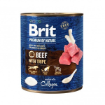 Brit Premium by Nature konserv Beef with Tripes koertele 800g