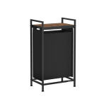 Pesukorv riiuliga, must ja vintage pruun