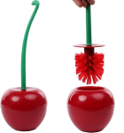 Kirsikujuline wc-harja komplekt, wc-harja puhastushari, wc-hari kirsi wc-hari pika varrega kumer hari koos alusega vannitoa jaoks