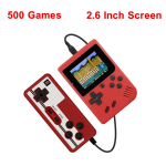 M&auml;ngukonsool Kaasaskantav mini-retro-videom&auml;ngukonsool 8-bitine pihuarvuti m&auml;ngija Sisseehitatud 500 m&auml;nguga AV-v&auml;ljundi m&auml;ngukonsool Gameboy videojuego, 2.6 Raudona su žaidimų pulteliu