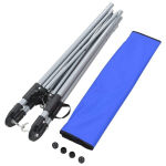 vidaXL v&otilde;rkkiik kokkupandava alusega, sinine