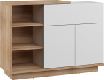 Kummut Meblocross Hybrid Hyb-06 2D1S, tamme v&auml;rv/valge
