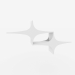 Seinariiul Kalune Design Wall Shelf 775, 135 cm, valge