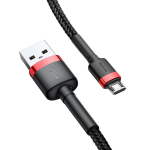 Baseus kaabel Cafule USB - microUSB 2,0 m 1,5A must-punane