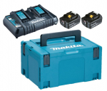 Tarvikute komplekt Makita PowerPack; 18 V; 2x6,0 Ah aku + laadija